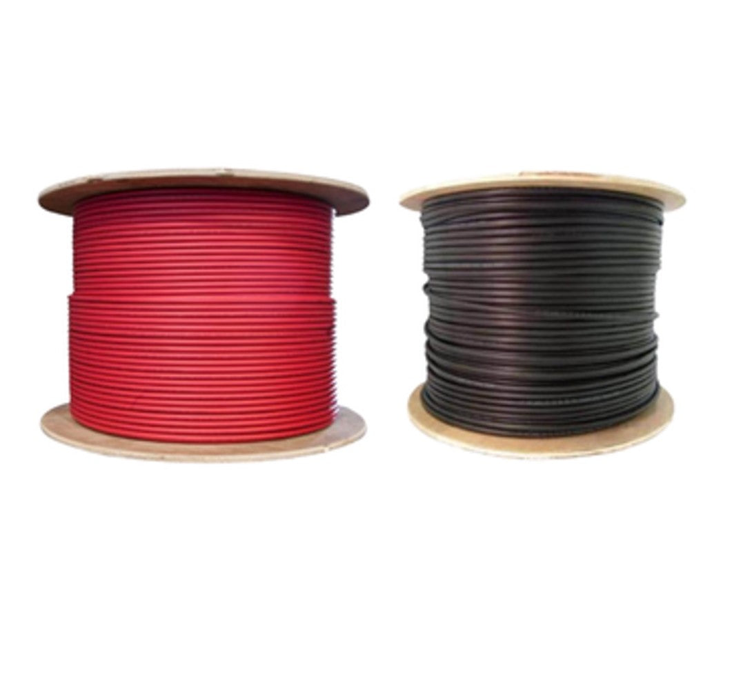 500ft 10 AWG Copper PV Wire | Black and Red (500' each color for a total of 1000')
