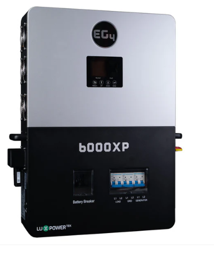 EG4 6000XP Off-Grid Inverter | 8000W PV Input | 6000W Output | 480V VOC Input | 48V 120/240V Split Phase | All-In-One Solar Inverter